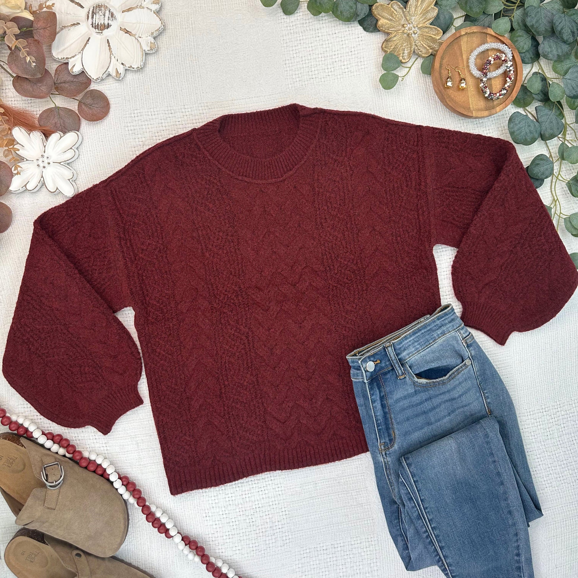 Dakota Sweater - Burgundy