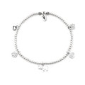 Lucky Charm - Sterling Silver Charmed Anklet