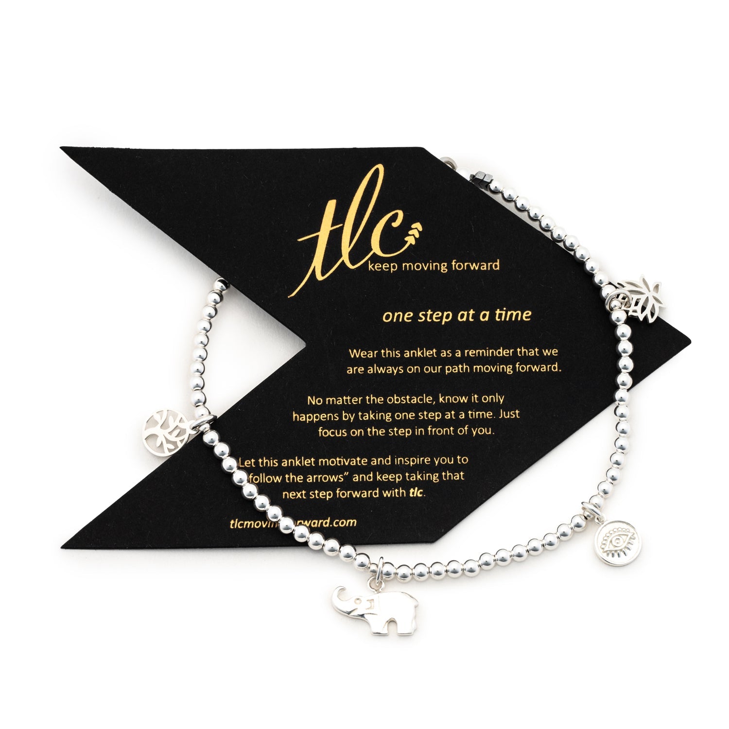 Lucky Charm - Sterling Silver Charmed Anklet