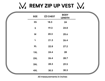 Remy Zip Up Vest - Shiny Black