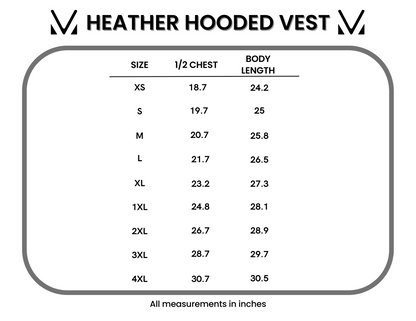 Heather Geometric Hooded Vest - Rust