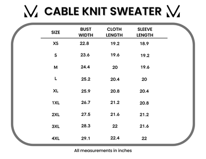 Cable Knit Sweater - Ivory