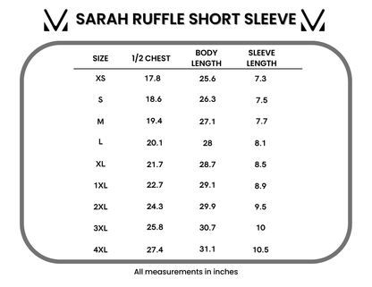 Sarah Ruffle Short Sleeve - Blushwood Floral