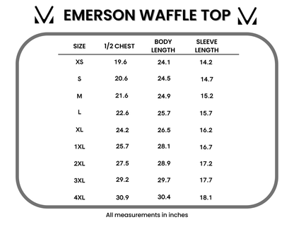 Emerson Waffle Top - Black