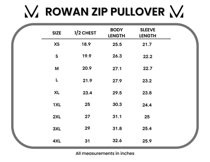 Rowan Zip Pullover - Slate Blue and Autumn Watercolor