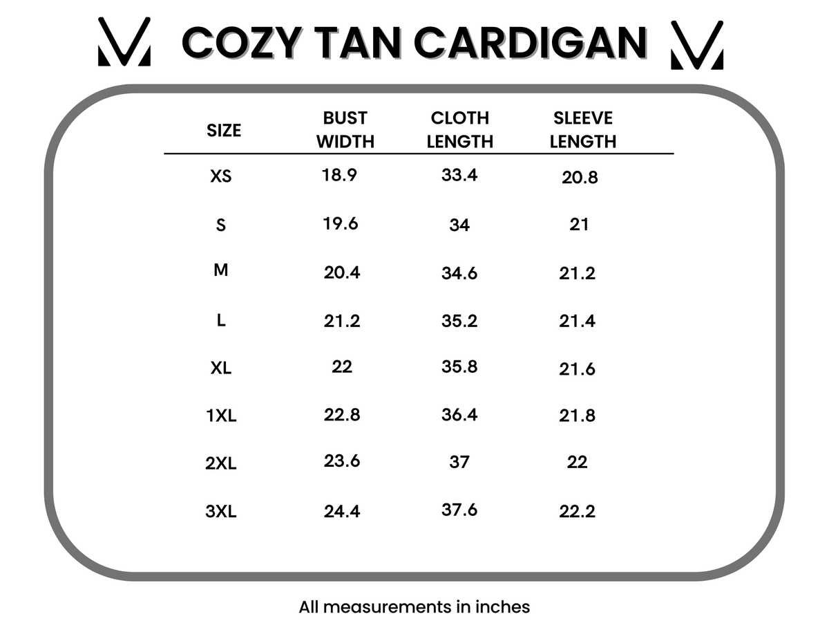 Cozy Cardigan - Tan