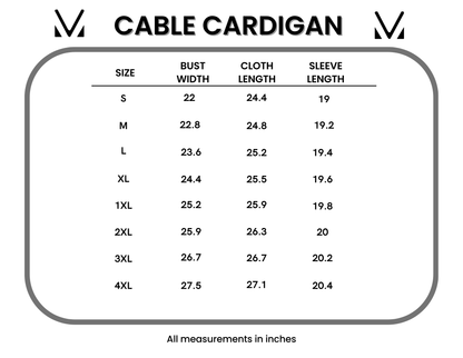 Cable Cardigan - Grey