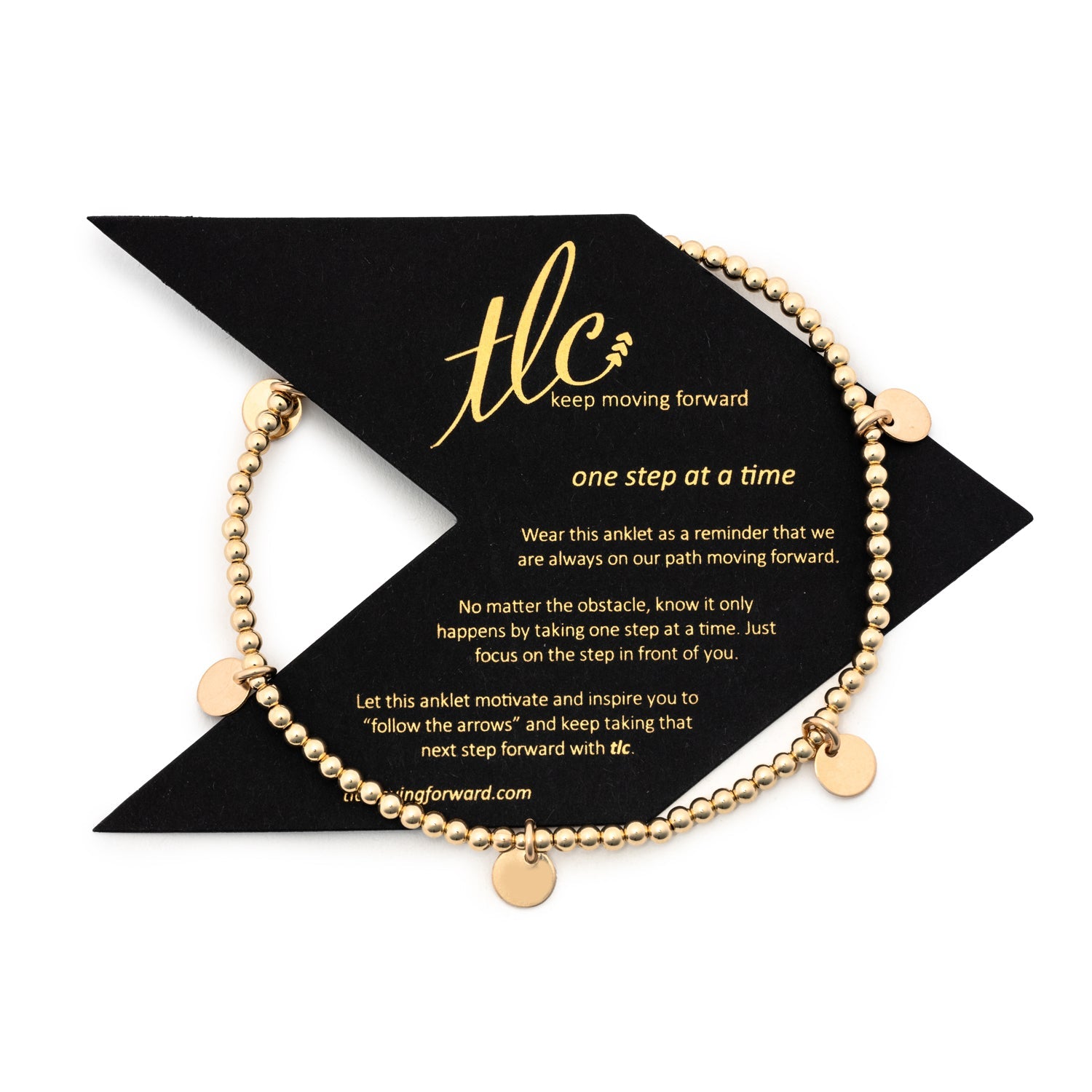 Mini Disc - Gold Filled Charmed Anklet