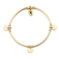 Mini Disc - Gold Filled Charmed Stretch Bangle