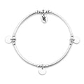 Mini Disc - Sterling Silver Charmed Stretch Bangle