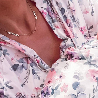Custom Cherish Multiple Name Necklace (Water Resistant)