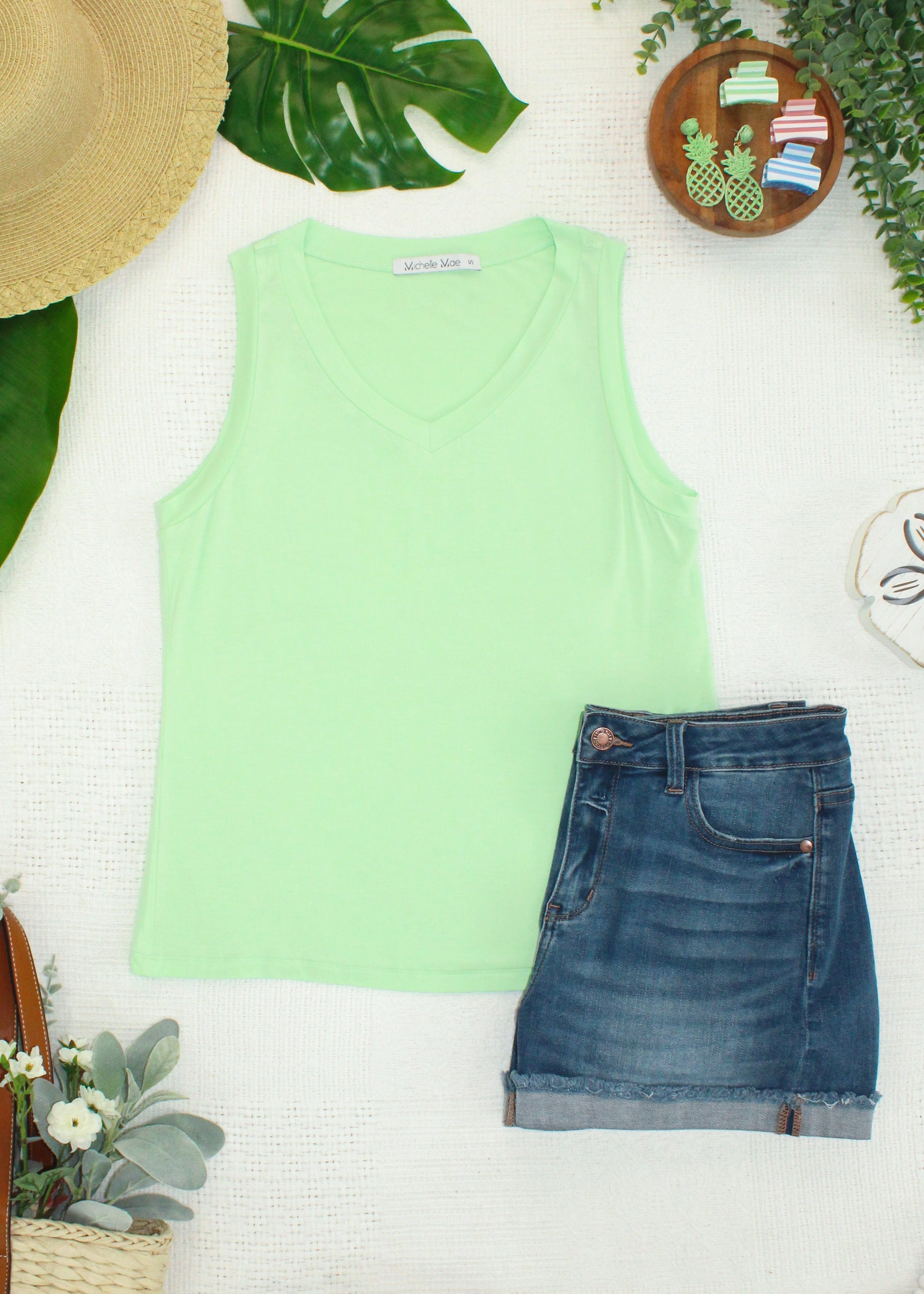 Noelle Tank - Lime