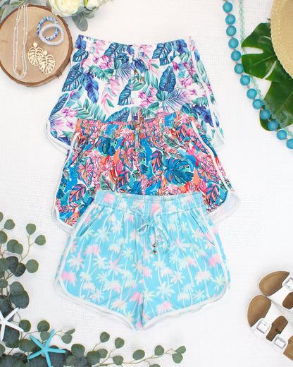 Nova Summer Shorts - Tropical Leaf