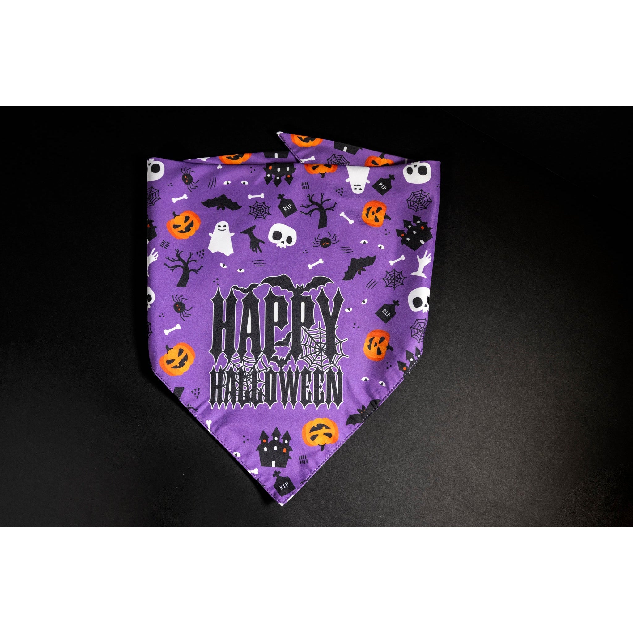 Julia Rose Halloween dog triangle collar scarf, Halloween dog bandana triangle style