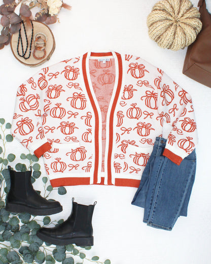 Pumpkins Pocket Cardigan