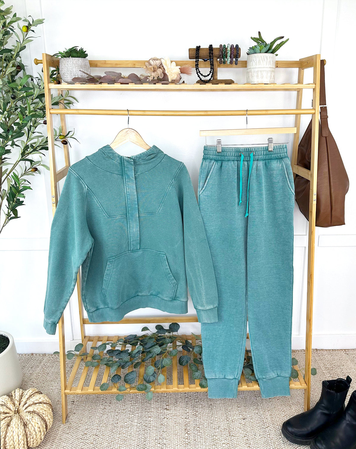 Ryker Vintage Wash Hoodie- Teal