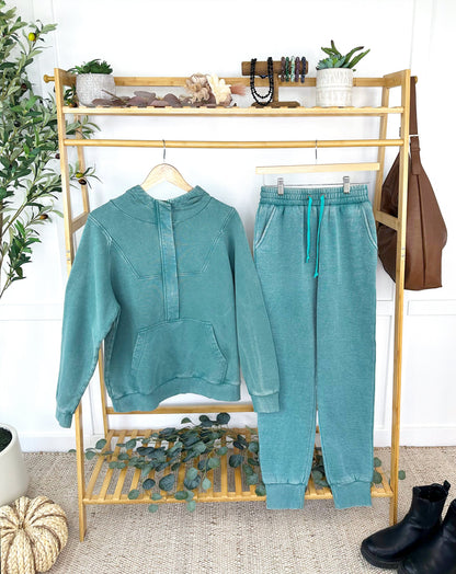 Ryker Vintage Wash Hoodie- Teal