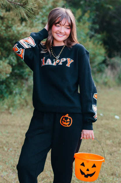 Happy Halloween Black Sweatshirt