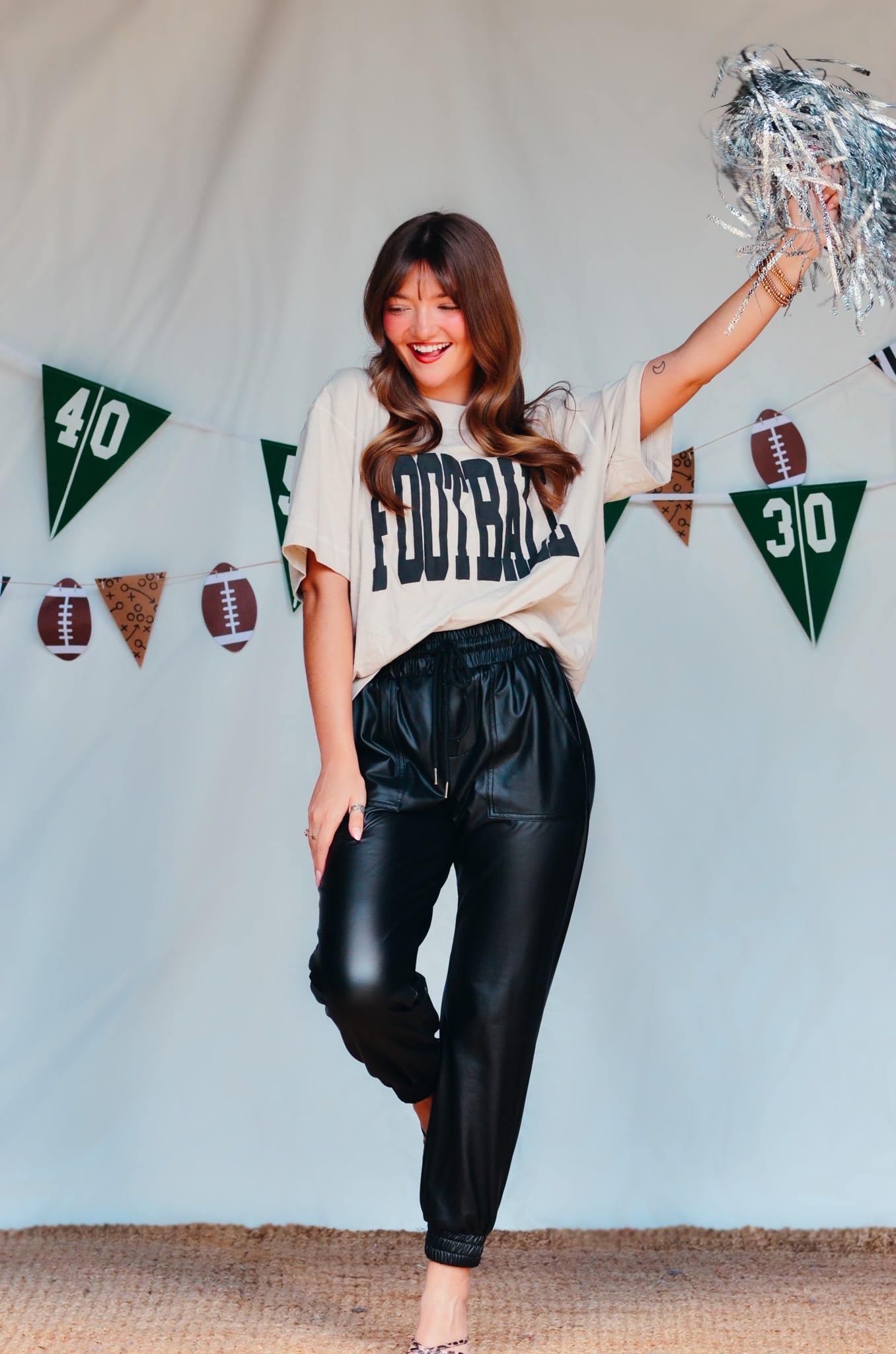 Football Oatmeal Vintage Boxy Tee