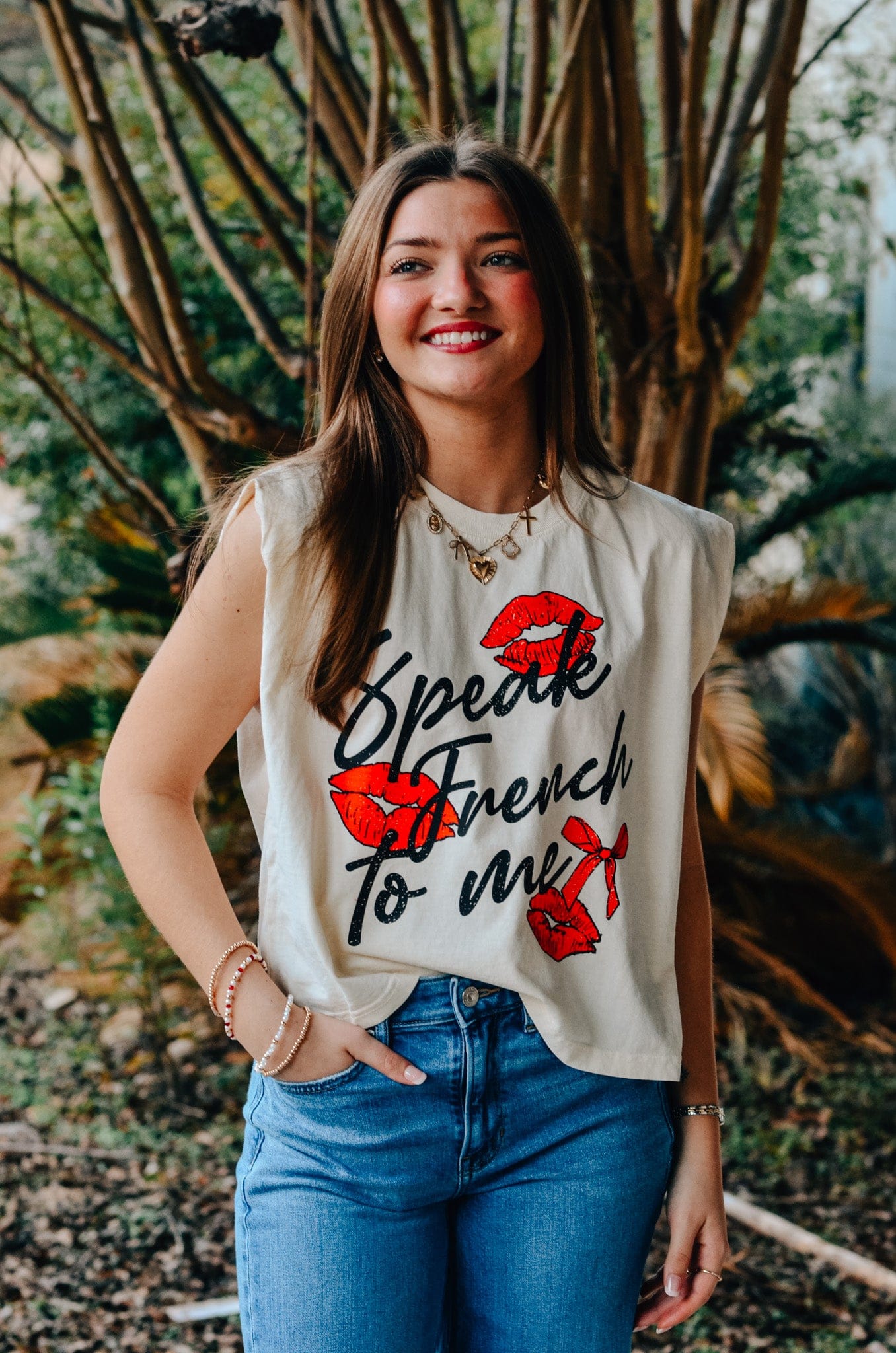 Speak French To Me Muscle Tee