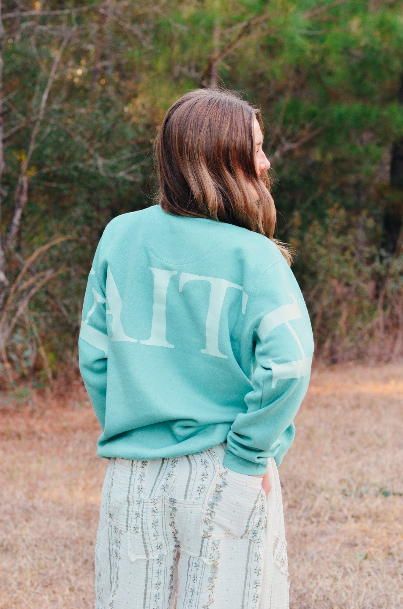 Faith Teal Sweatshirt