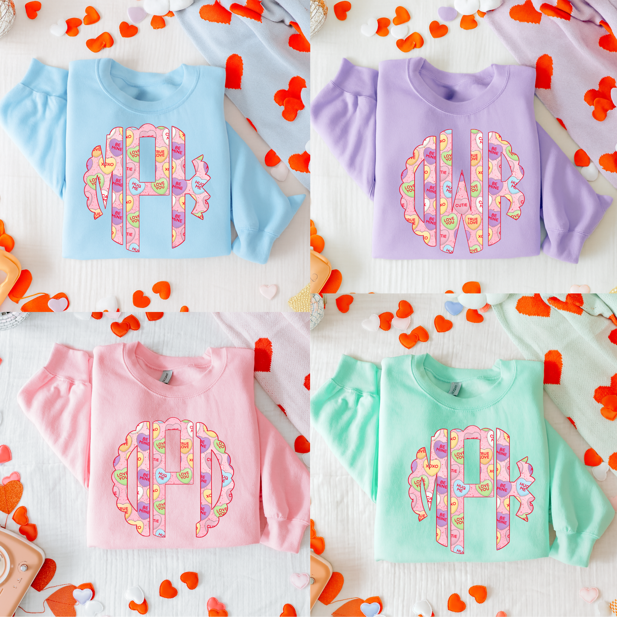 Valentine Monogram Graphic Sweatshirt