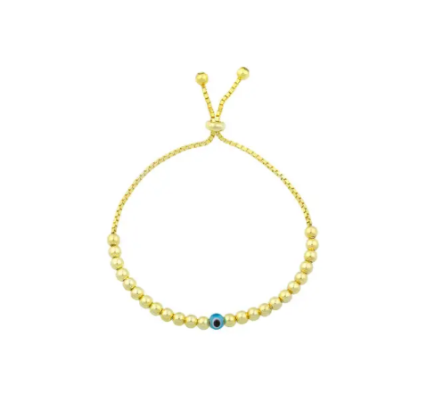 Blue Evil Eye Charm Bracelet