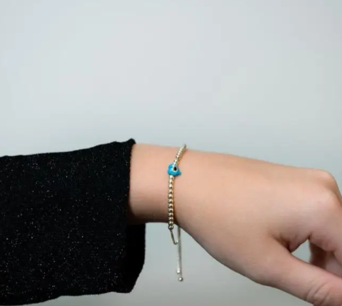 Blue Evil Eye Charm Bracelet