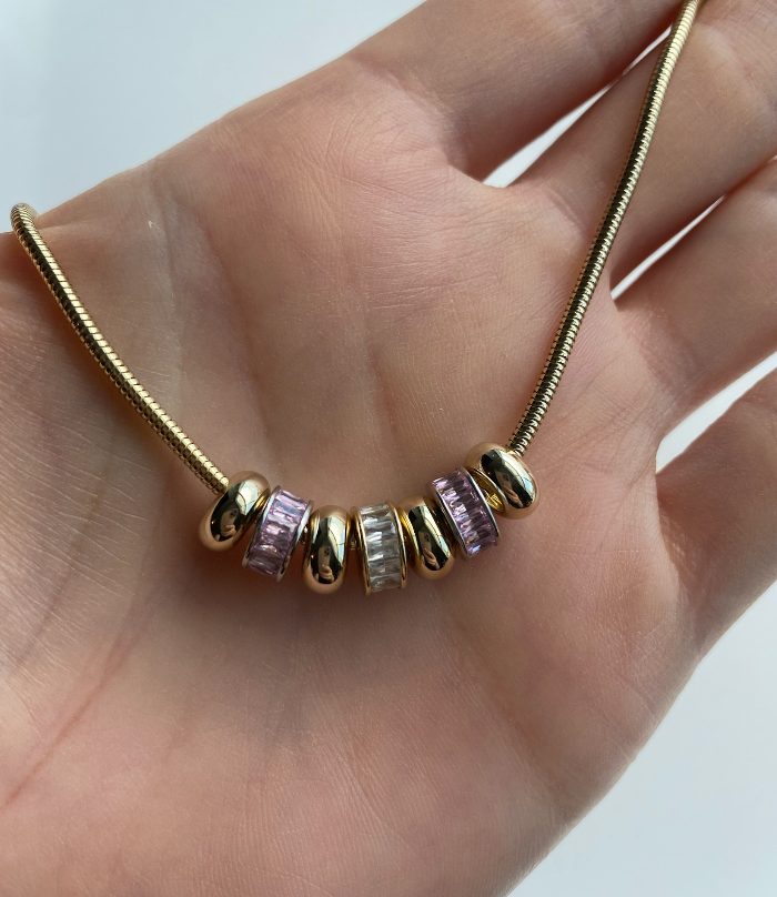 Sophia Snake Chain Necklace - (Threader Chain for Charms and Initials)