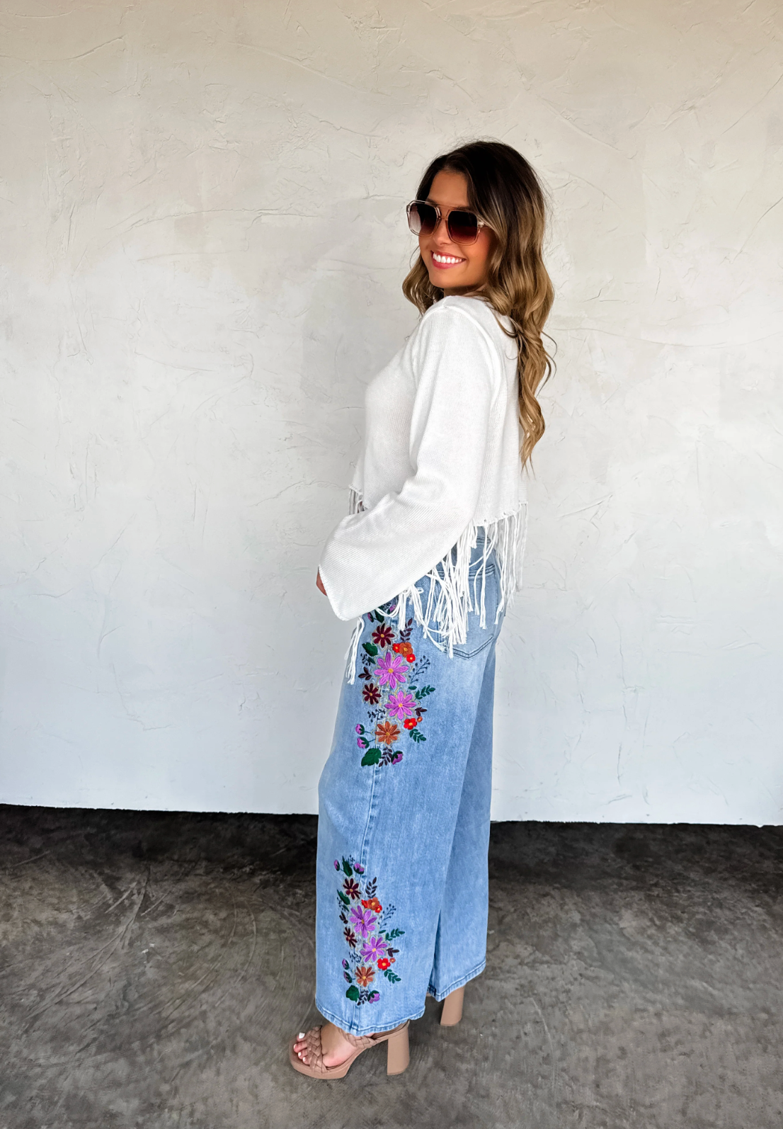 Evie Floral Embroidered Jeans
