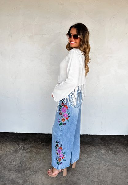 Evie Floral Embroidered Jeans