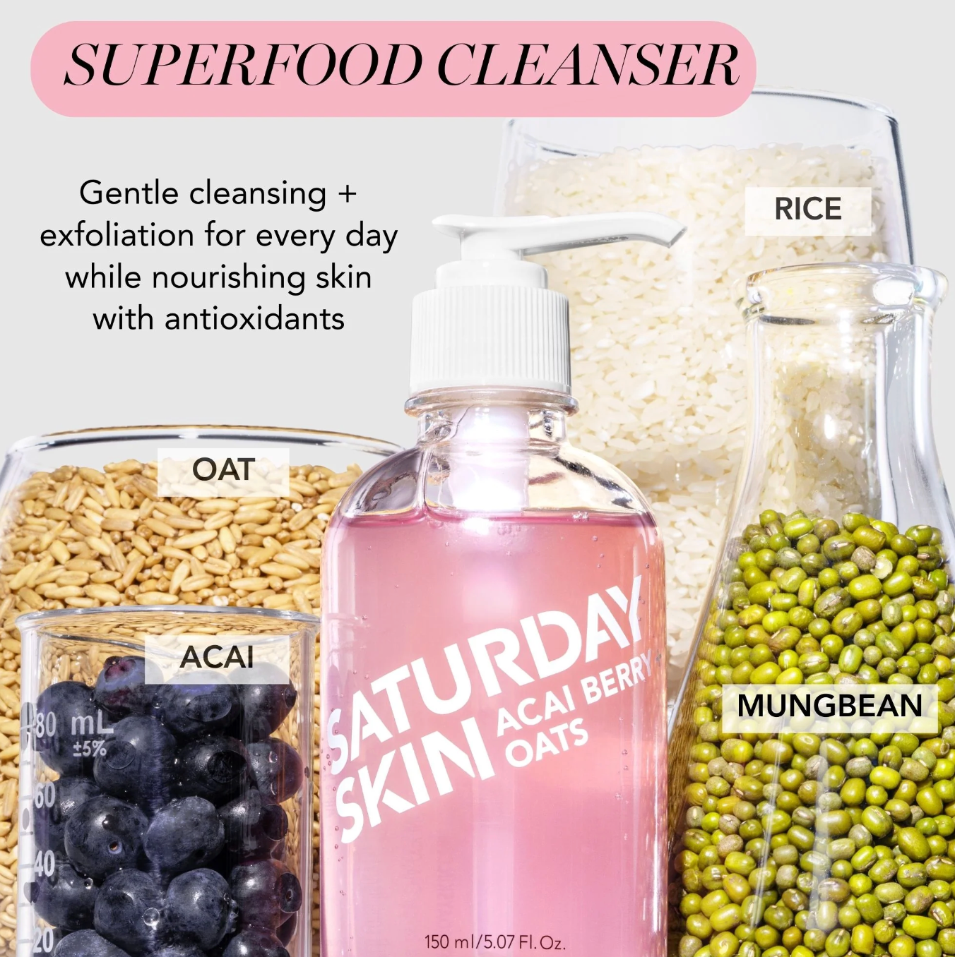 Saturday Skin Acai Berry Oats Gel Cleanser