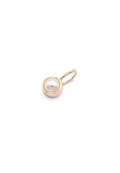 Bezel Set Charm - Pearl