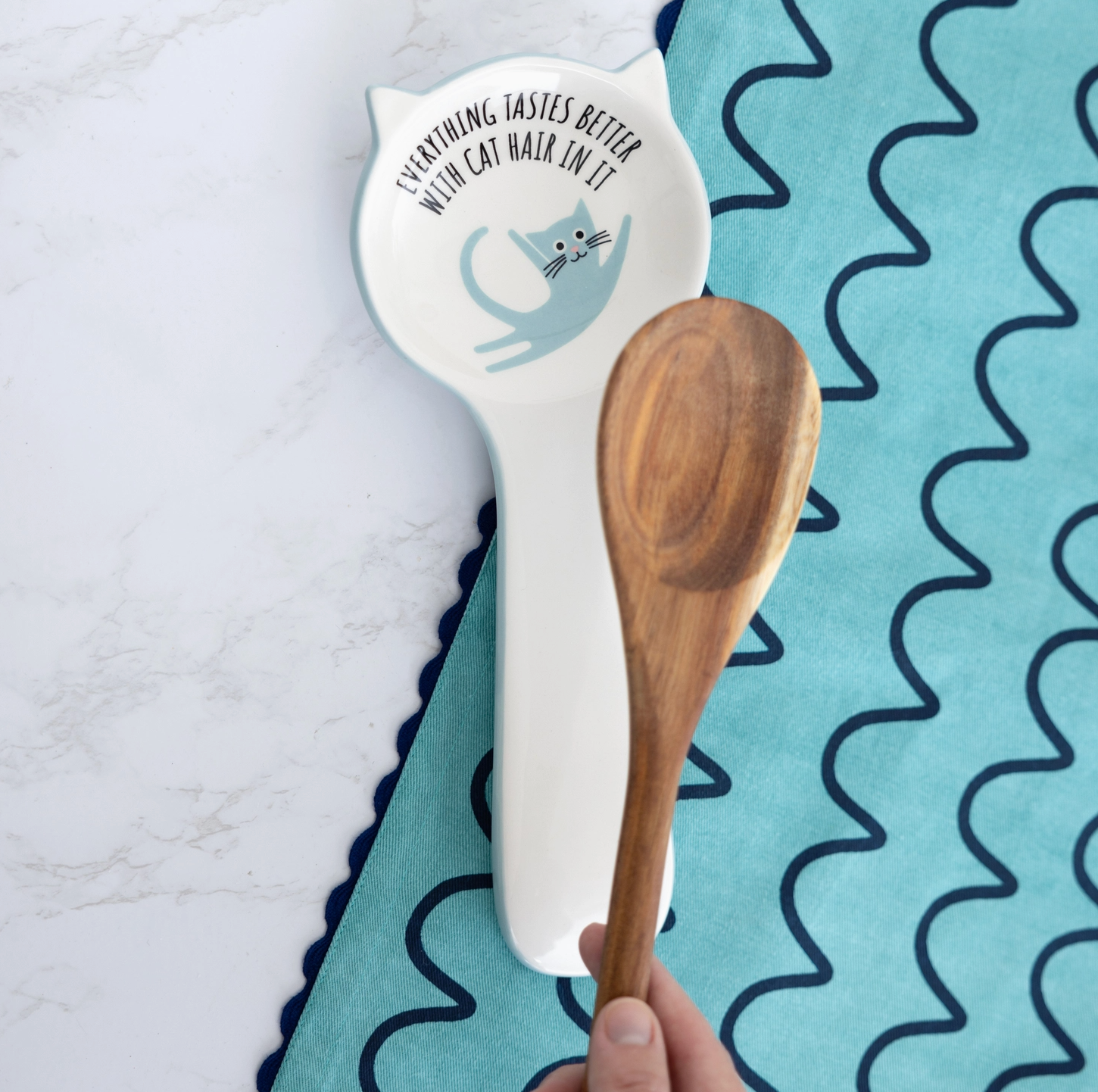 Cat Hair - 10" Spoon Rest