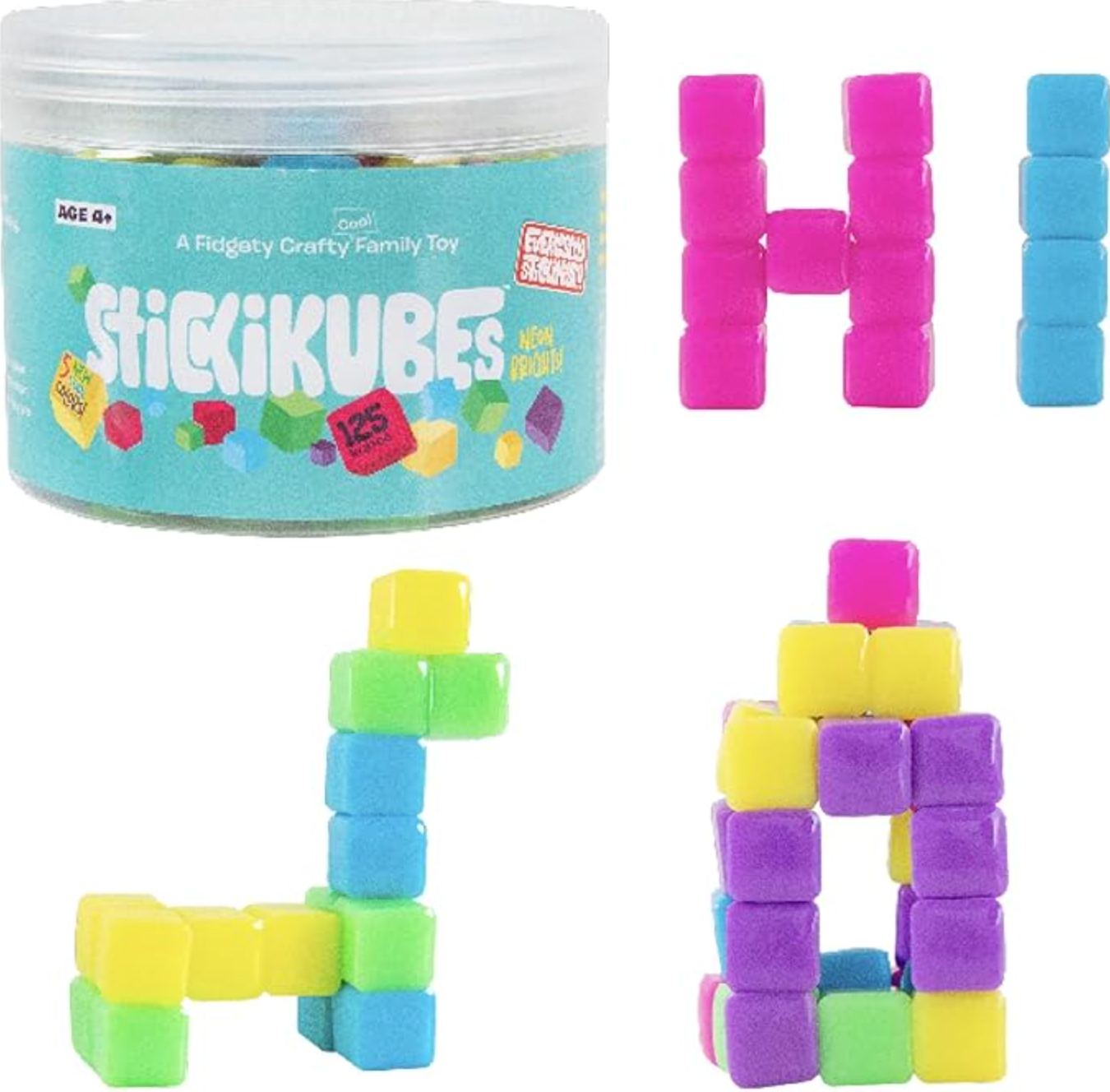 StickiKubes 125 Piece Bucket