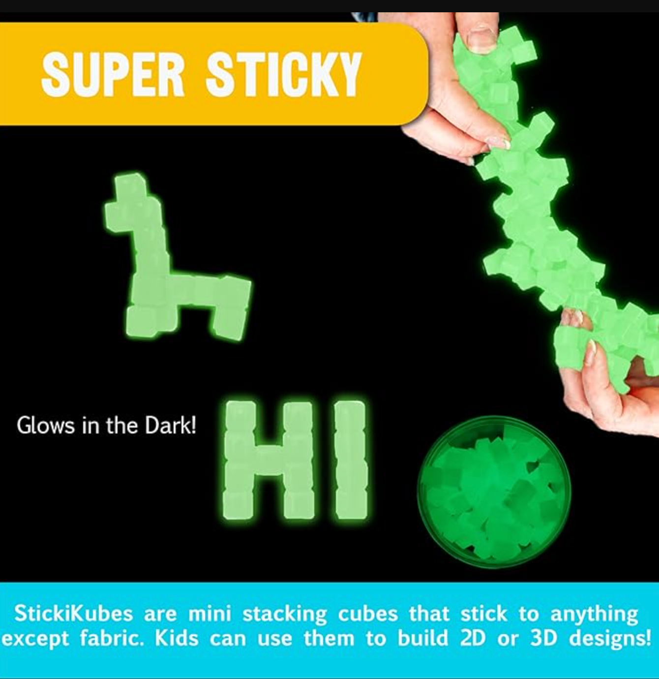 StickiKubes 125 Piece Bucket