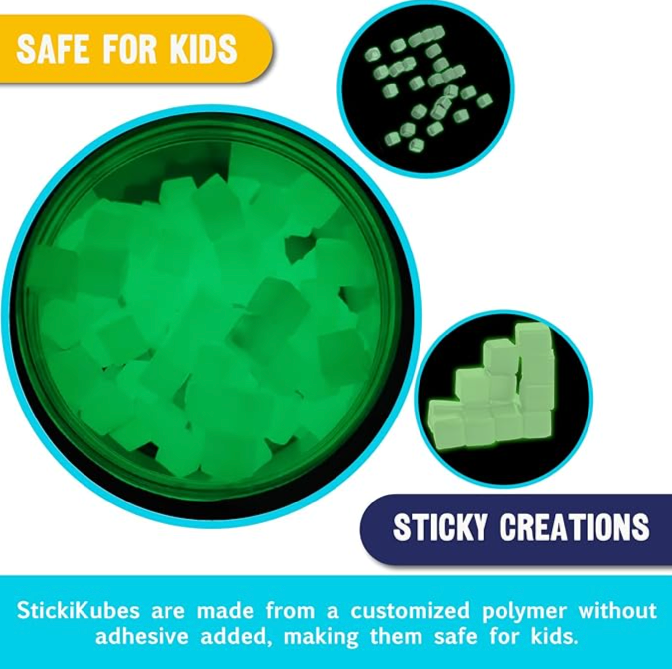 StickiKubes 125 Piece Bucket