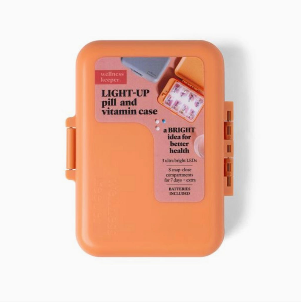 Wellness Keeper Light Up Pill and Vitamin Case