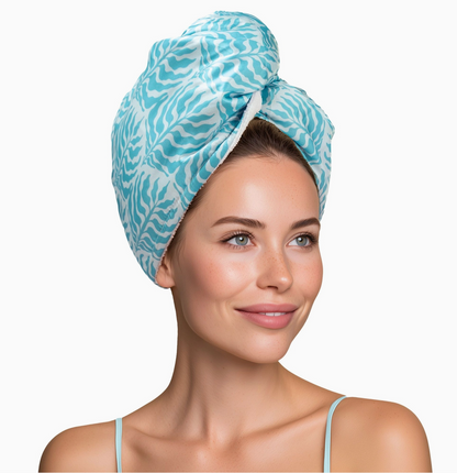 Lemon Lavender Mane Squeeze Reversible Satin Hair Towel