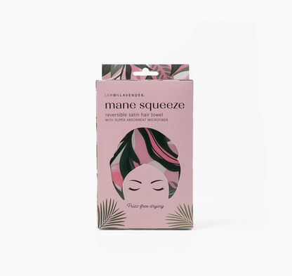 Lemon Lavender Mane Squeeze Reversible Satin Hair Towel