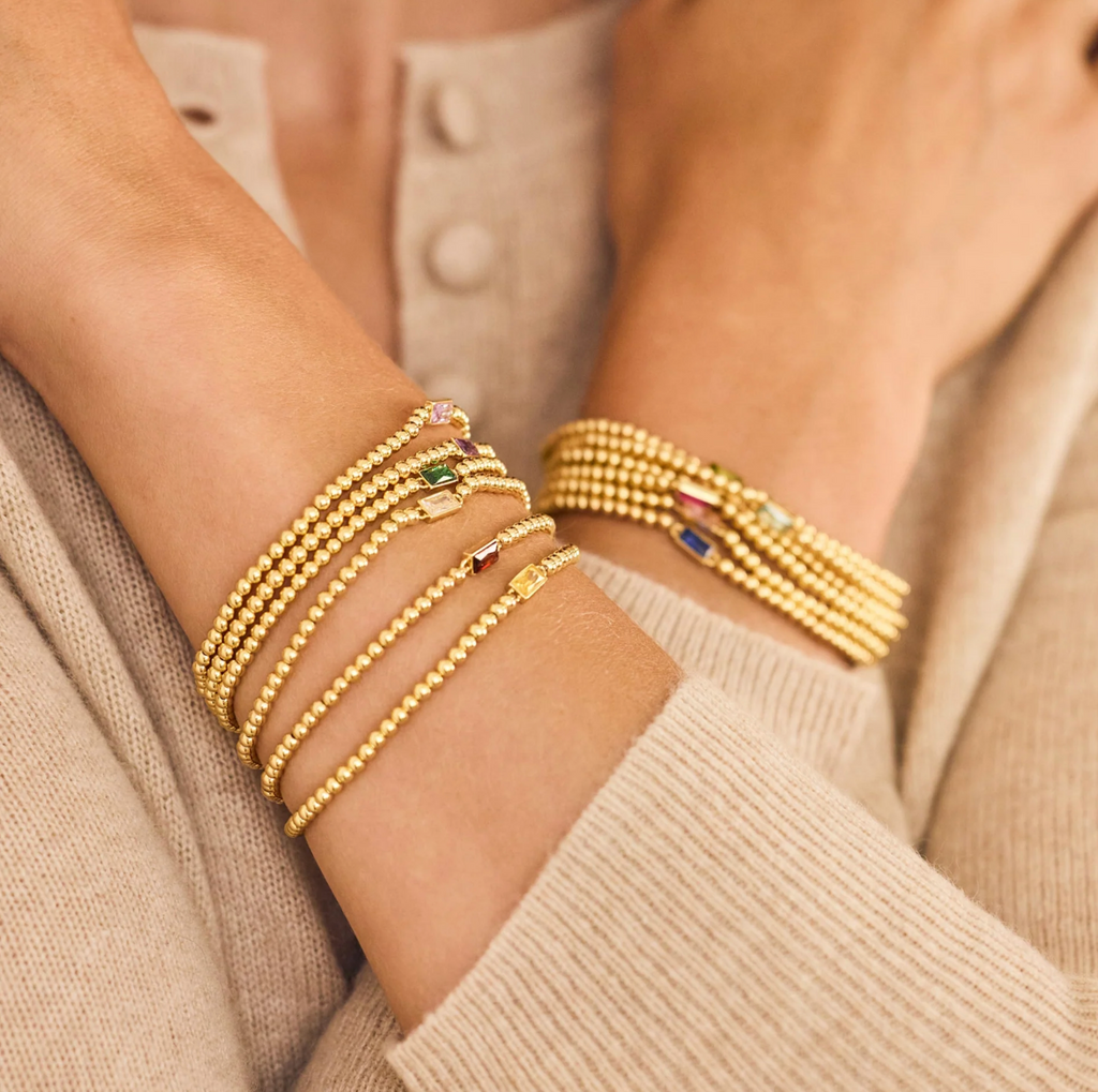 Birthstone Stretch Bracelets - Waterproof | Tarnish Free