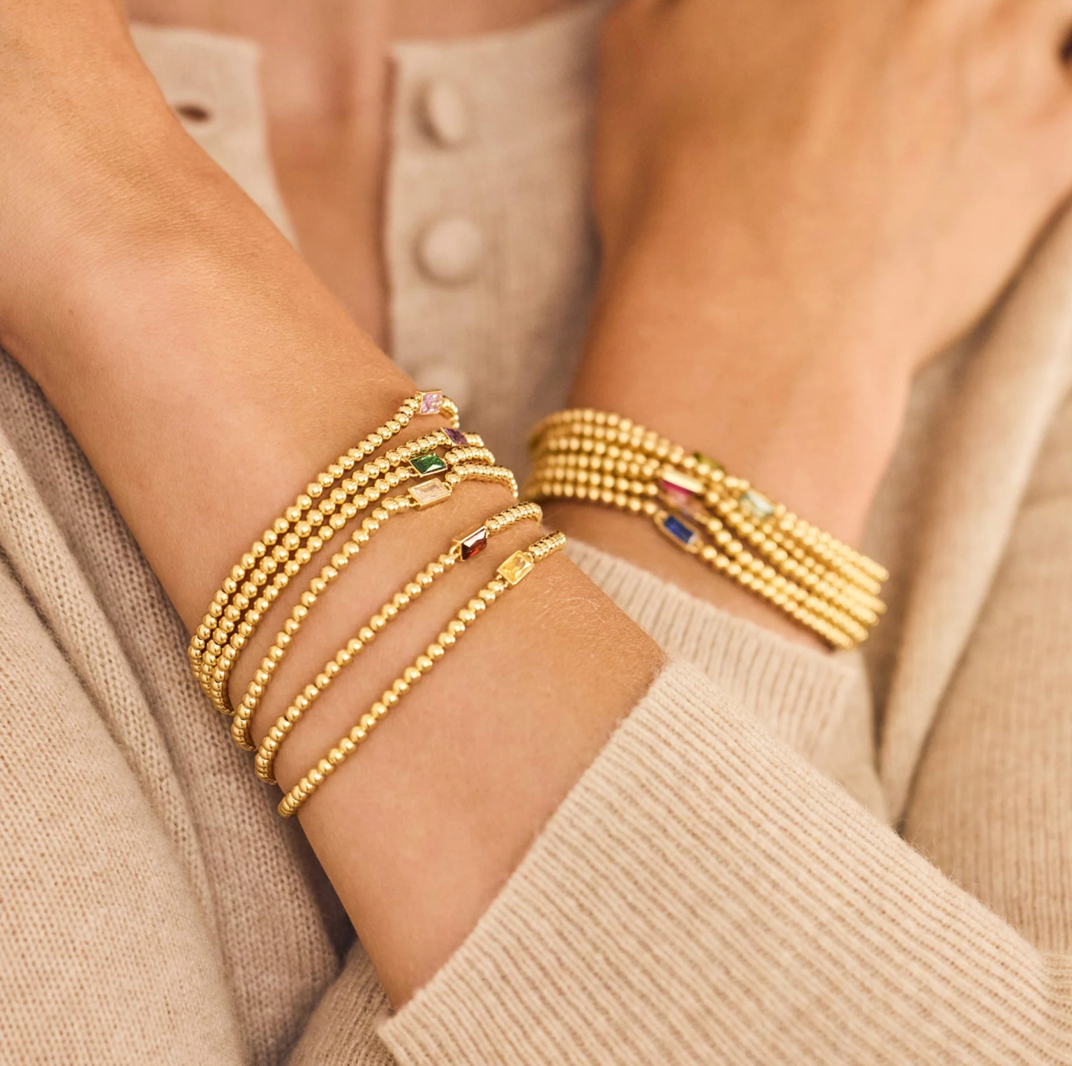 Birthstone Stretch Bracelets - Waterproof | Tarnish Free