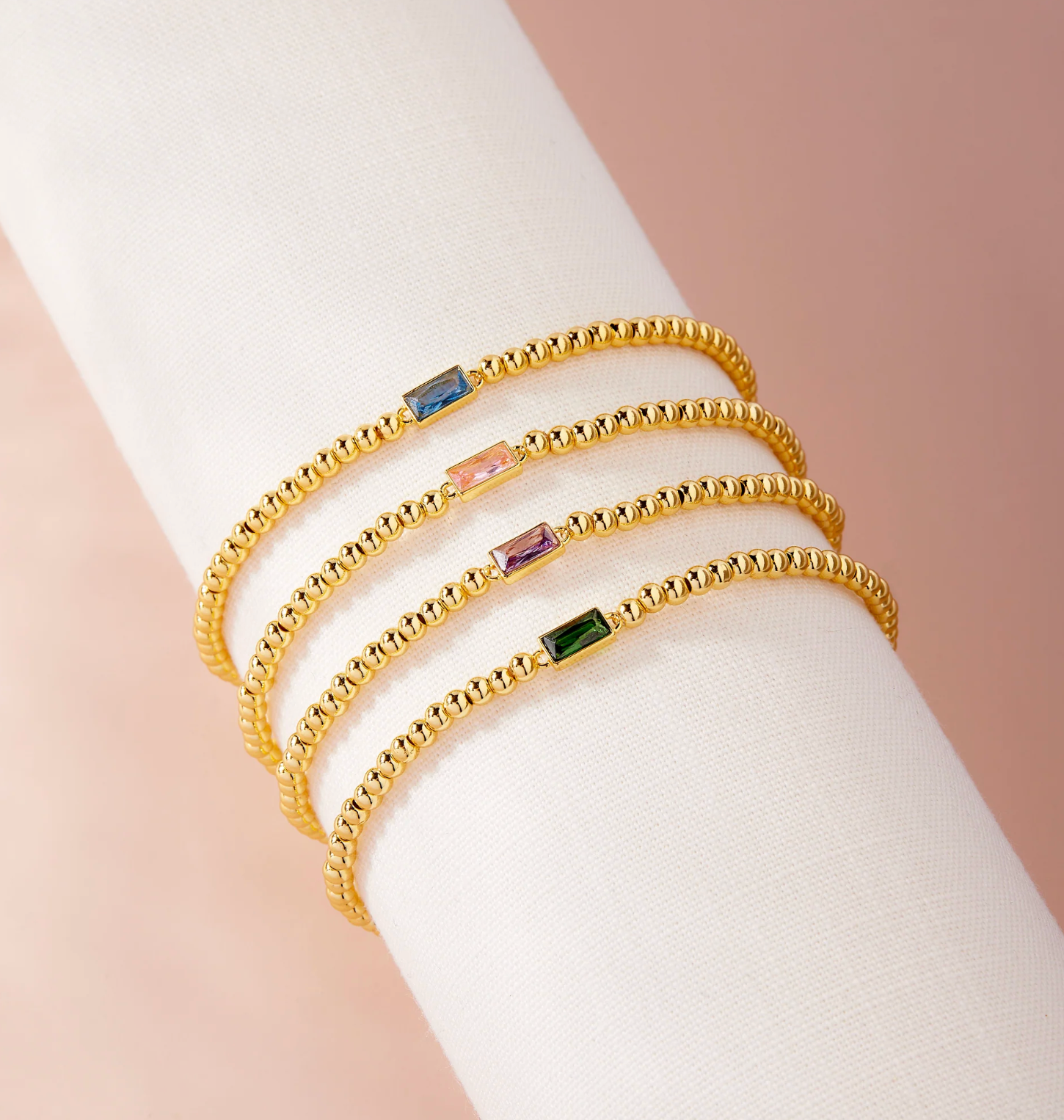 Birthstone Stretch Bracelets - Waterproof | Tarnish Free
