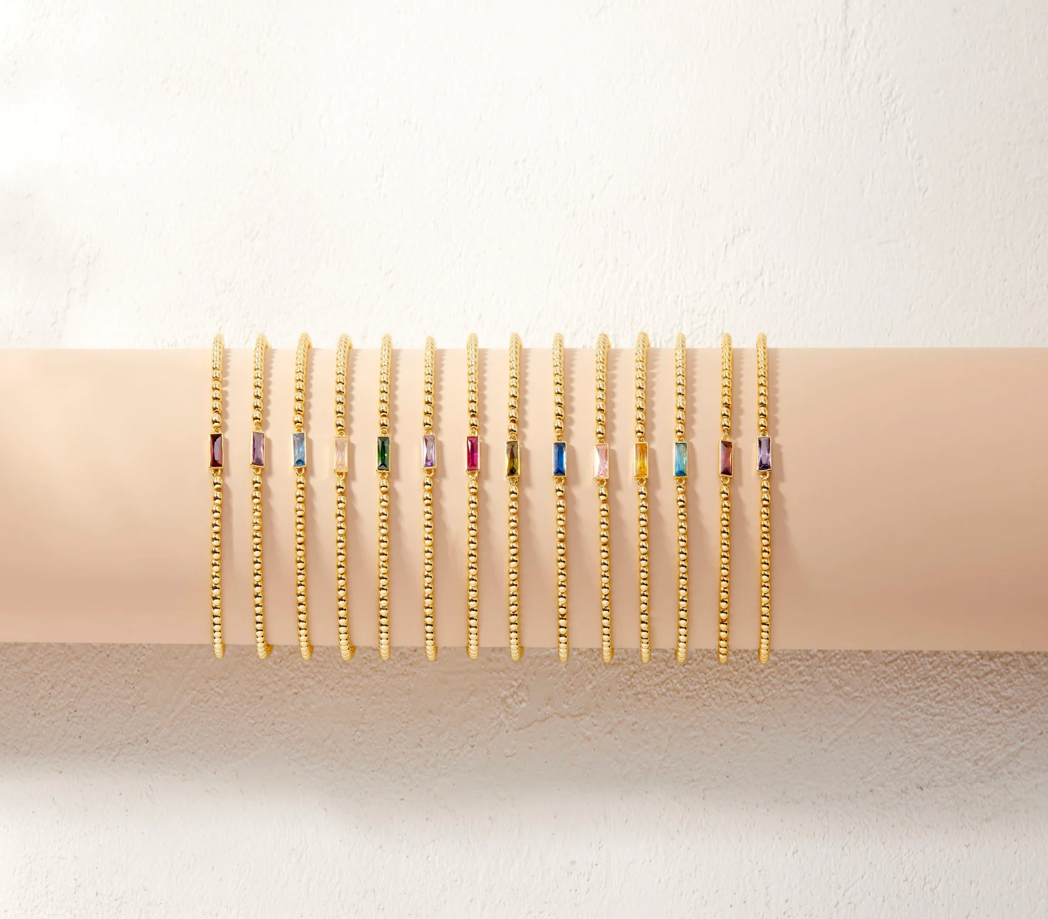 Birthstone Stretch Bracelets - Waterproof | Tarnish Free