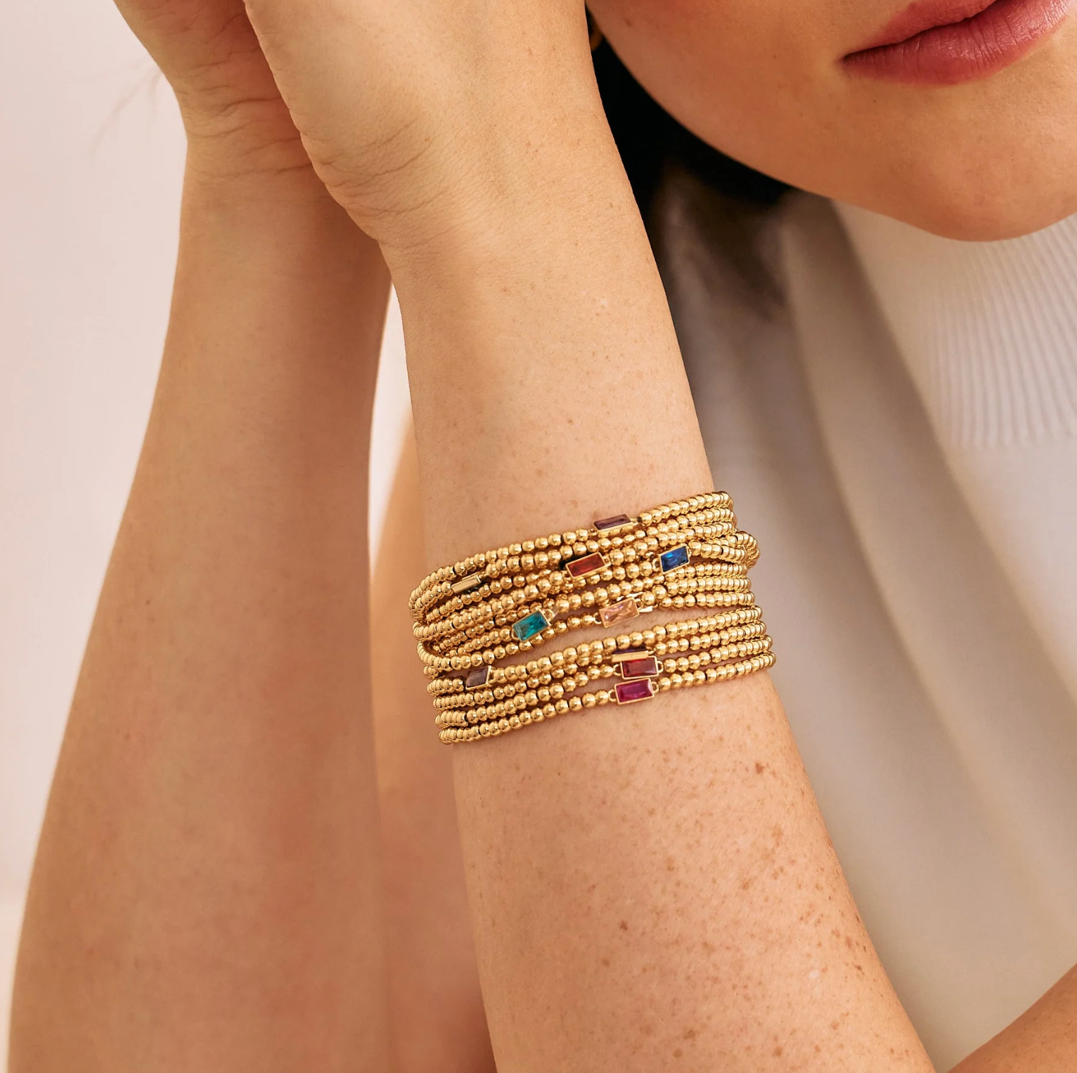 Birthstone Stretch Bracelets - Waterproof | Tarnish Free