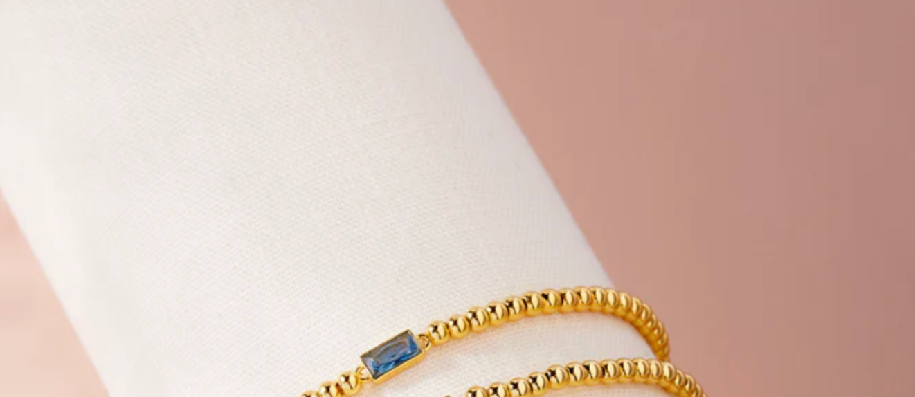 Birthstone Stretch Bracelets - Waterproof | Tarnish Free