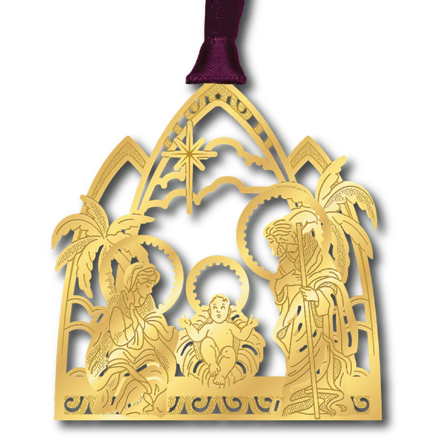 Nativity 24K Ornament