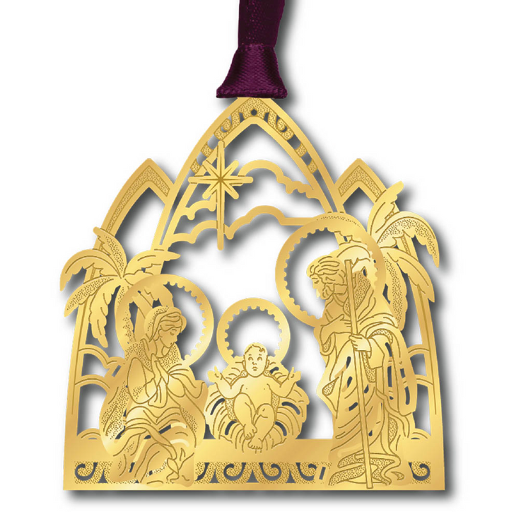Nativity 24K Ornament