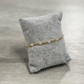 Rose Quartz & Gold Ball Stretch Bracelet | Waterproof