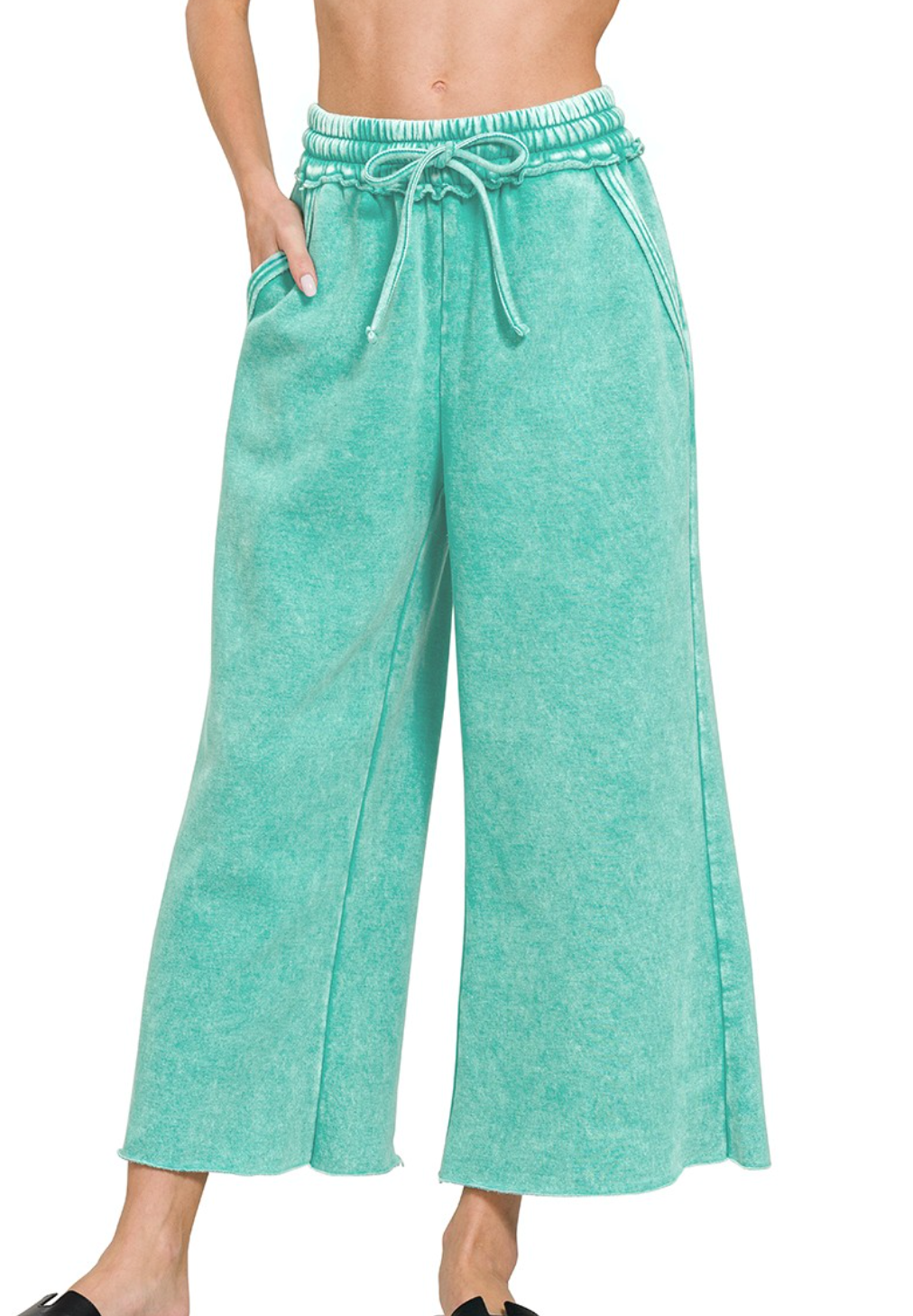 Acid Wash Palazzo Sweats
